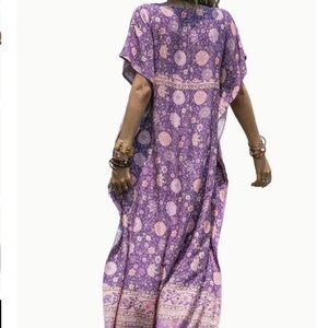 NEW! floral Purple Kaftan Dress